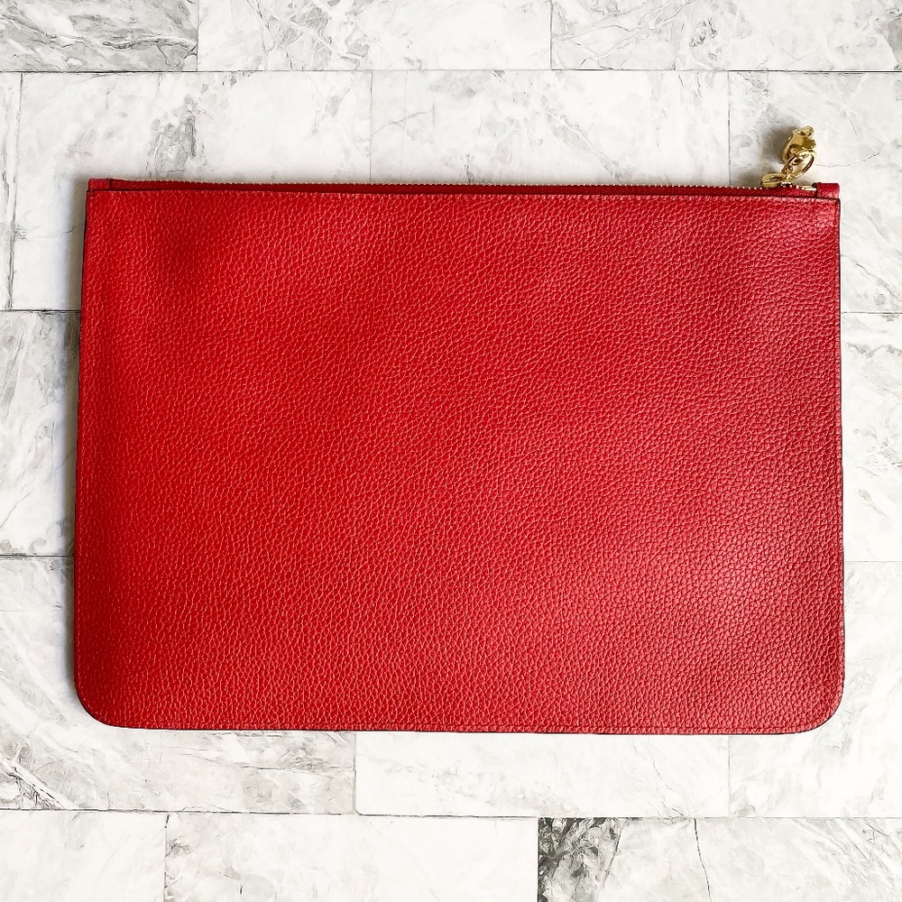 NEW Alexander McQueen Soft Grain Leather Zip Pouch - Picture 2 of 7